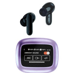 APro 05 Wireless Earbud BT 5.4 Earphone ANC+ENC with Touch Screen and Smart Charging Case (Purple)
