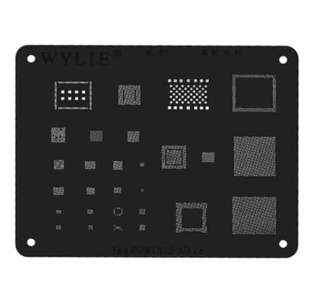 Wylie CPU BGA Reballing Stencil for iPad 5 / Mini 2 / Mini 3 / Air (Black)
