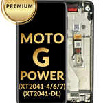 LCD Assembly with Frame for Motorola Moto G Power (XT2041-4 / XT2041-6 / XT2041-7 / XT2041-DL) (BLACK) (Premium / Refurbished)
