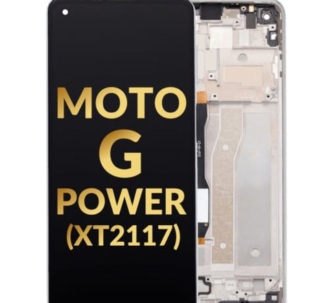 LCD Assembly with Frame for Motorola Moto G Power (XT2117 / 2021) (SILVER) (Premium)