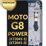 LCD Assembly with Frame for Motorola Moto G8 Power (XT2041-1 / XT2041-3 / 2020) (BLUE) (Premium)