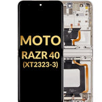 OLED Assembly with Frame for Motorola Moto Razr 40 (XT2323-3 / 2023) (VANILLA CREAM) (Premium)